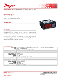 Thumbnail of document Data Sheet - TSF-DF Thermocouple Limit Control